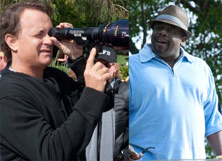 Tom Hanks and Cedric the Entertainer in LARRY CROWNE